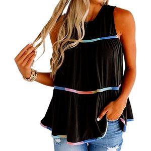Miholl black tank with pastel